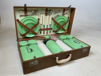 Lot 56 - ORACLE; a vintage cased and complete picnic set.