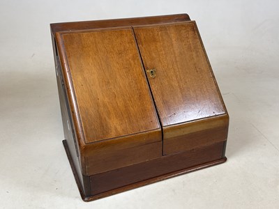 Lot 25 - A c.1900 mahogany stationery cabinet with...