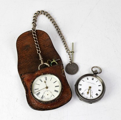 Lot 1285 - A silver cased open face pocket watch, the...
