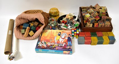 Lot 218 - A collection of vintage toys, to include farm...