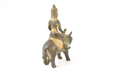 Lot 348 - A 19th century Chinese bronze pig and rider,...