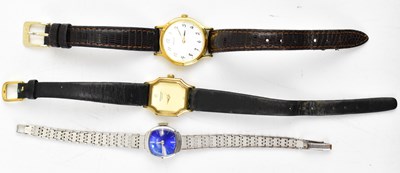 Lot 1329 - Three ladies' vintage wristwatches, comprising...