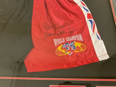Lot 1954 - MIKE TYSON & FRANK BRUNO; a pair of silk...