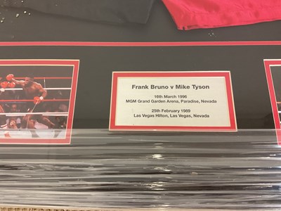 Lot 1954 - MIKE TYSON & FRANK BRUNO; a pair of silk...