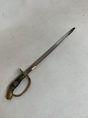 Lot 75 - A Prussian short sword with wire work grip and...