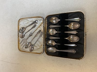 Lot 447 - A collection of silver spoons. Weight 120 grams.
