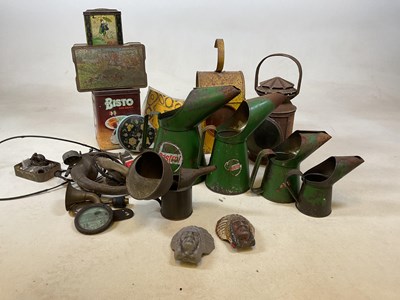 Lot 154 - A group of metalware including a vintage road...