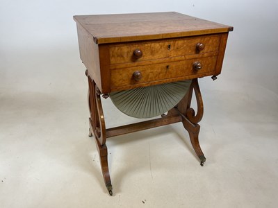 Lot 552 - A Victorian bird's eye maple veneered...