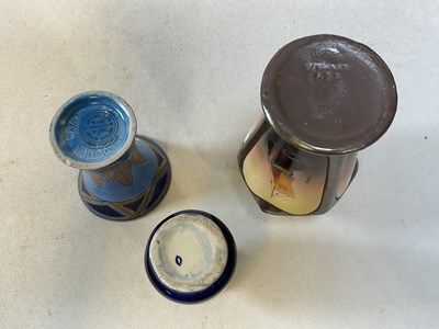 Lot 179 - Three early 20th century British pottery vases,...