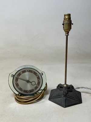 Lot 499 - A French Art Deco lamp base, height 28cm, and...
