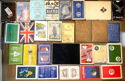 Lot 493 - Approximately 60 packs of playing cards,...