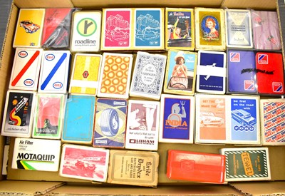 Lot 490 - Approximately 66 packs of playing cards, all...