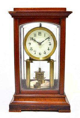 Lot 2280 - An early 20th century four glass mantel clock,...