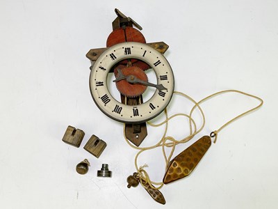 Lot 2302 - A mid-20th century Swiss wooden wall clock,...
