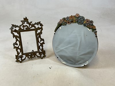 Lot 615 - An early 20th century barbola mirror with...