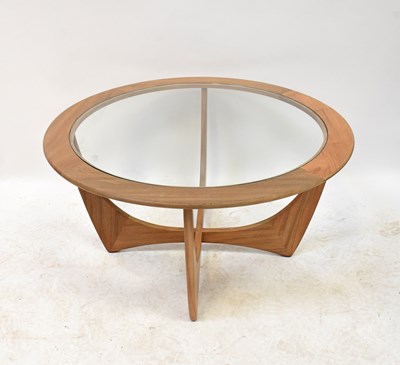 Lot 8 - G-PLAN; a circular teak 'Astro' glass top...