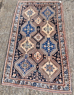 Lot 91 - A hand knotted Persian Yalameh rug, 186 x 107cm.