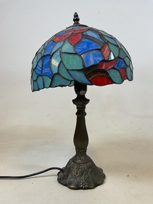 Lot 497 - A contemporary Tiffany style table lamp with...