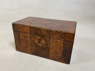 Lot 65 - A Victorian walnut and strap inlaid...