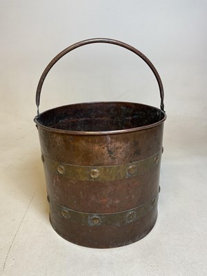 Lot 152 - A late 19th century copper and stud decorated...