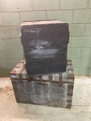 Lot 617 - A rectangular simple trunk inscribed 'B.L....