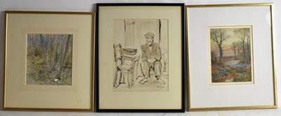 Lot 191 - An unsigned water colour 'Bluebell Wood',...