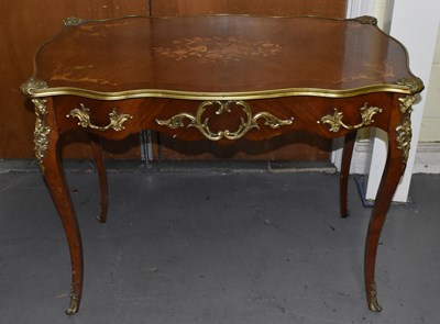Lot 9 - A early 20th century French inlaid writing...