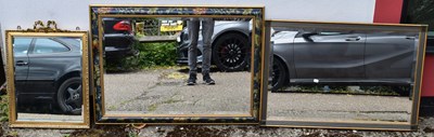 Lot 74 - A modern gilt framed bevelled wall mirror,...