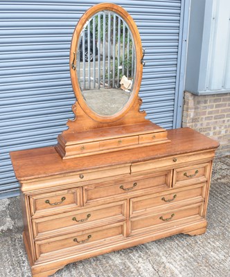 Lot 37 - A reproduction dressing chest, the removable...