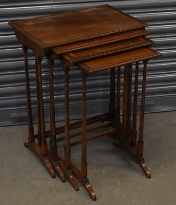 Lot 43 - A quartetto of Edwardian mahogany and...