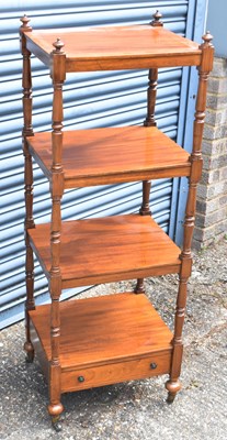 Lot 20 - A Victorian mahogany whatnot with four...