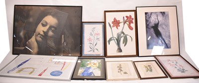 Lot 188 - Eleven assorted watercolours, prints and...