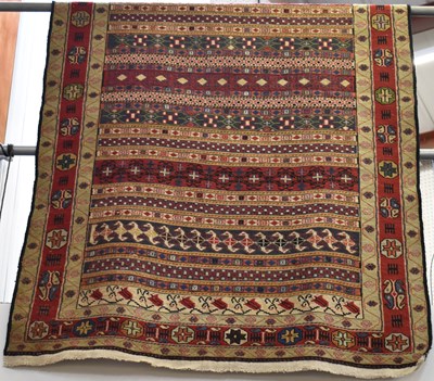 Lot 110 - A handmade Persian woollen Kilim rug, 195 x...