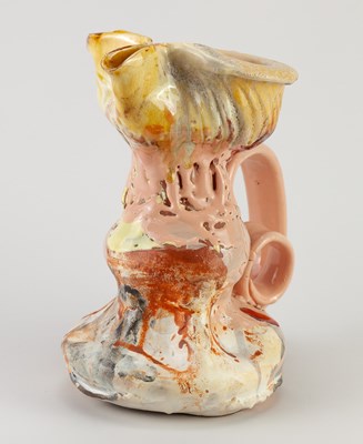 Lot 718 - SIMON CARROLL (1964-2009); an earthenware jug...