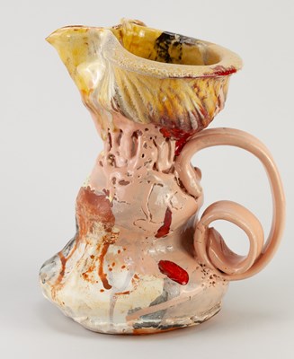 Lot 718 - SIMON CARROLL (1964-2009); an earthenware jug...