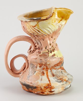 Lot 718 - SIMON CARROLL (1964-2009); an earthenware jug...