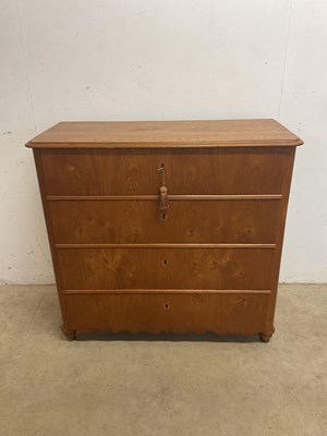 Lot 543 - A light oak chest of four drawers, height...