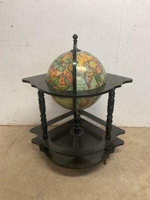 Lot 607 - A world Globe cocktail cabinet with gilded...