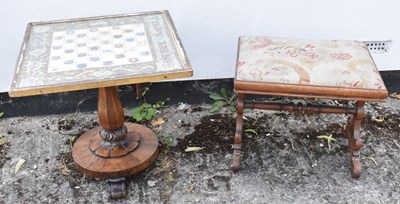 Lot 27 - A 19th century rosewood games table (adapted)...