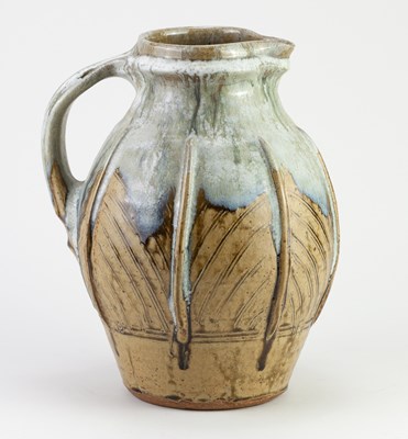 Lot 588 - MIKE DODD (born 1943); a stoneware jug covered...