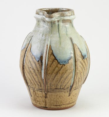 Lot 588 - MIKE DODD (born 1943); a stoneware jug covered...