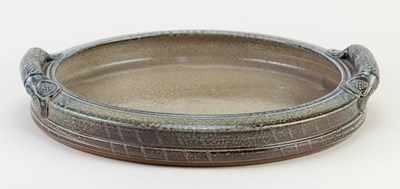 Lot 424 - JANE HAMLYN (born 1940); a large salt glazed...