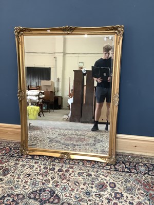 Lot 2579 - A reproduction gilt framed rectangular wall...