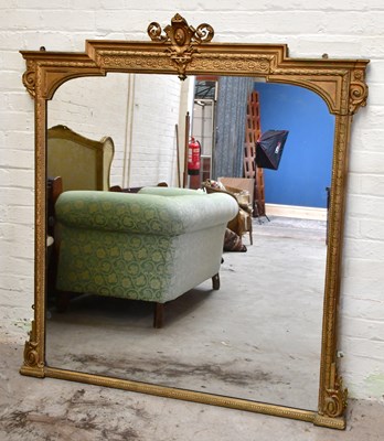 Lot 2389 - A 19th century gilt framed wall mirror with...