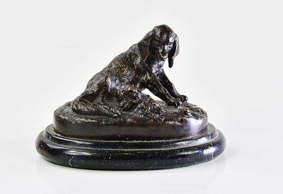 Lot 1148 - A decorative modern bronze figure of a seated...