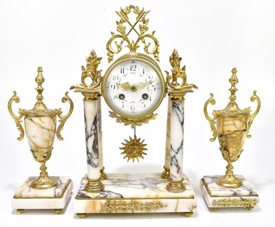 Lot 2272 - A late 19th century French marble and gilt...