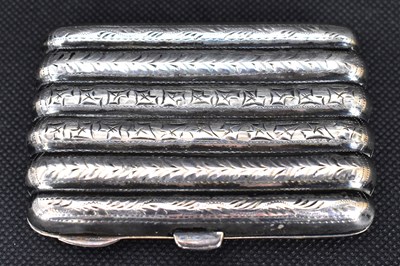 Lot 600 - An Edwardian hallmarked silver six-tube...