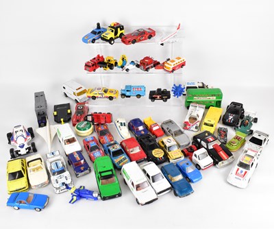 Lot 213 - A quantity of playworn mixed diecast vehicles,...