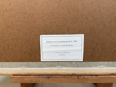 Lot 266 - LINDA MCCARTNEY; a signed black and white...