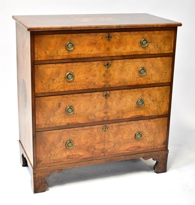 Lot 20 - A 19th century walnut chest